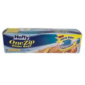 Vintage 1998 Hefty OneZip Slider‎ Freezer Bags – Collectible Packaging Srorage